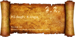 Hidegh Kinga névjegykártya